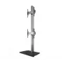 B-TECH AV SYSTEM X - supporto a pavimento universale dual-stack per schermi piatti (VESA 600 x 400) - 2,4 m, nero