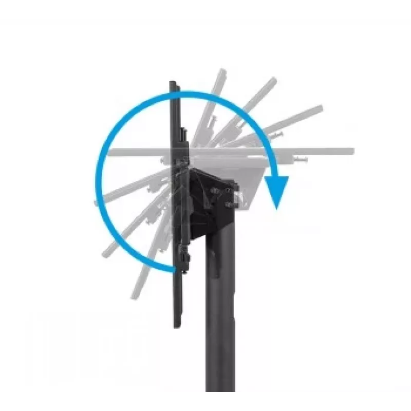 B-TECH AV SYSTEM X - carrello universale a basso profilo per schermi piatti (VESA 600 x 400) - 0,75 m, colonne Ø50 mm