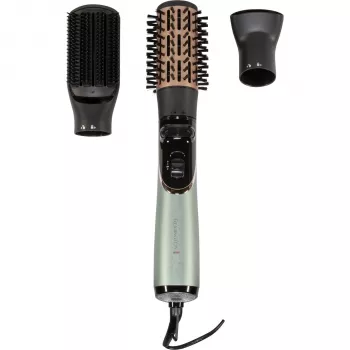 Remington AS 5860 Botanicals Styler ad aria calda con trattamento ionico, 1200 W, spazzola a setole miste 50mm, bocchetta concentratore, accessorio volumizzante per radici, getto d'aria fredda, rivestimento ceramico avanzato con Aloe Vera, Jojoba ed estratto di rosa, nero