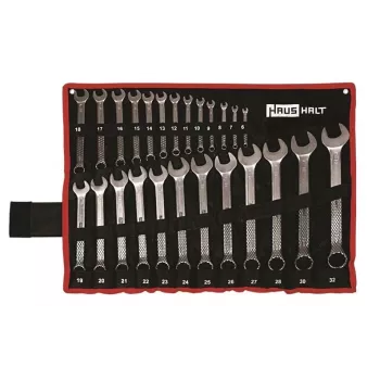 Set chiavi combinate per la casa 25 pz. acciaio cromo-vanadio metriche 6-32mm con custodia arrotolabile