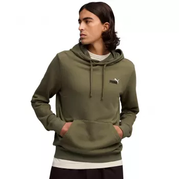 Puma ESS 2 Color Small No.1 Logo Hoodie verde oliva uomo taglia L
