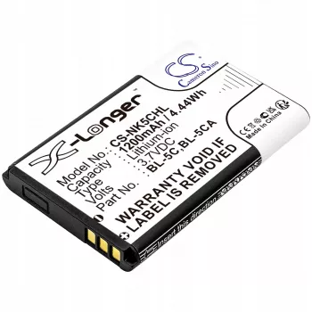 Cameron Sino batteria ricaricabile Li-ion 1200mAh per Nokia BL-5C, BL-5CA, Teltonika, Lark BL-6SP