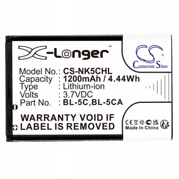 Cameron Sino batteria ricaricabile Li-ion 1200mAh per Nokia BL-5C, BL-5CA, Teltonika, Lark BL-6SP