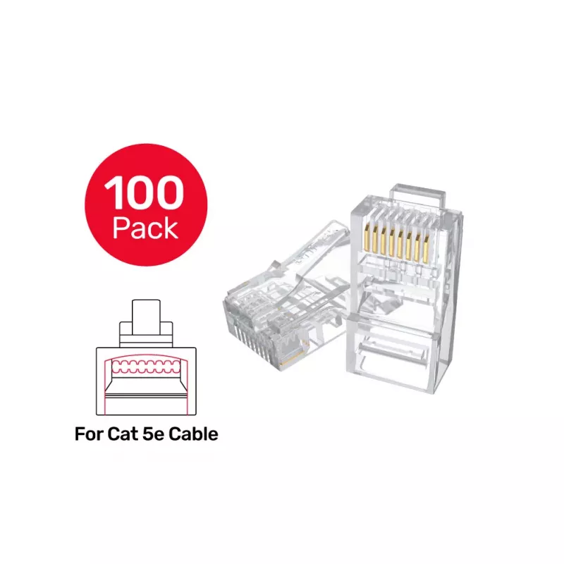 UNITEK connettore modulare RJ45 (8P8C) Cat. 5e, confezione da 100