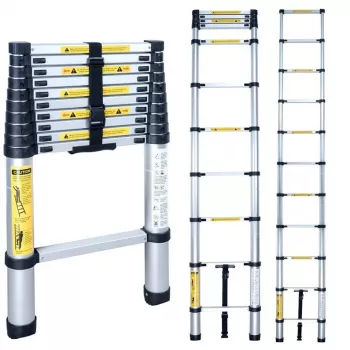 Scala telescopica BL-T380 380 cm, 13 pioli, alluminio, EN131, 150 kg
