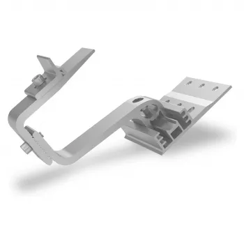 K2 Systems SingleHook 4S gancio per tetto per montaggio PV, acciaio inox, regolabile in altezza, certificato TÜV