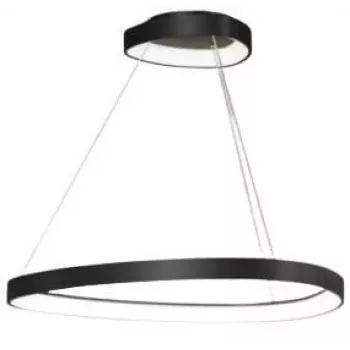 Kotila lampada a sospensione in metallo nero opaco 62cm E27