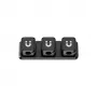 UNITEK SnapHold organizzatore magnetico per cavi da scrivania (set da 3+1), nero