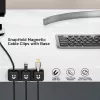 UNITEK SnapHold organizzatore magnetico per cavi da scrivania (set da 3+1), nero