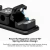 UNITEK SnapHold organizzatore magnetico per cavi da scrivania (set da 3+1), nero