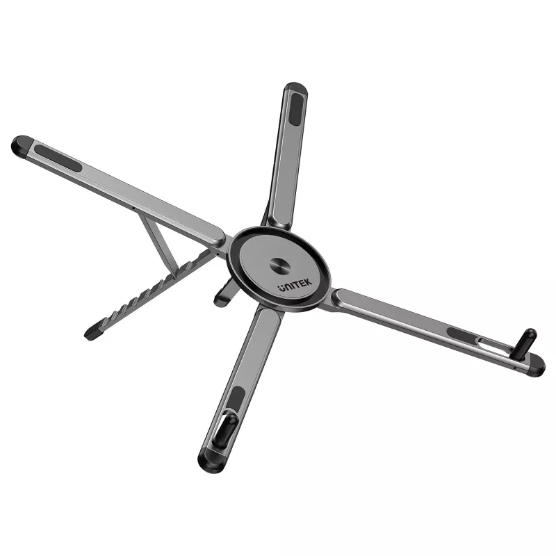 UNITEK Mag-Fold supporto magnetico pieghevole per telefono, tablet e laptop con funzione treppiede, Grigio Siderale