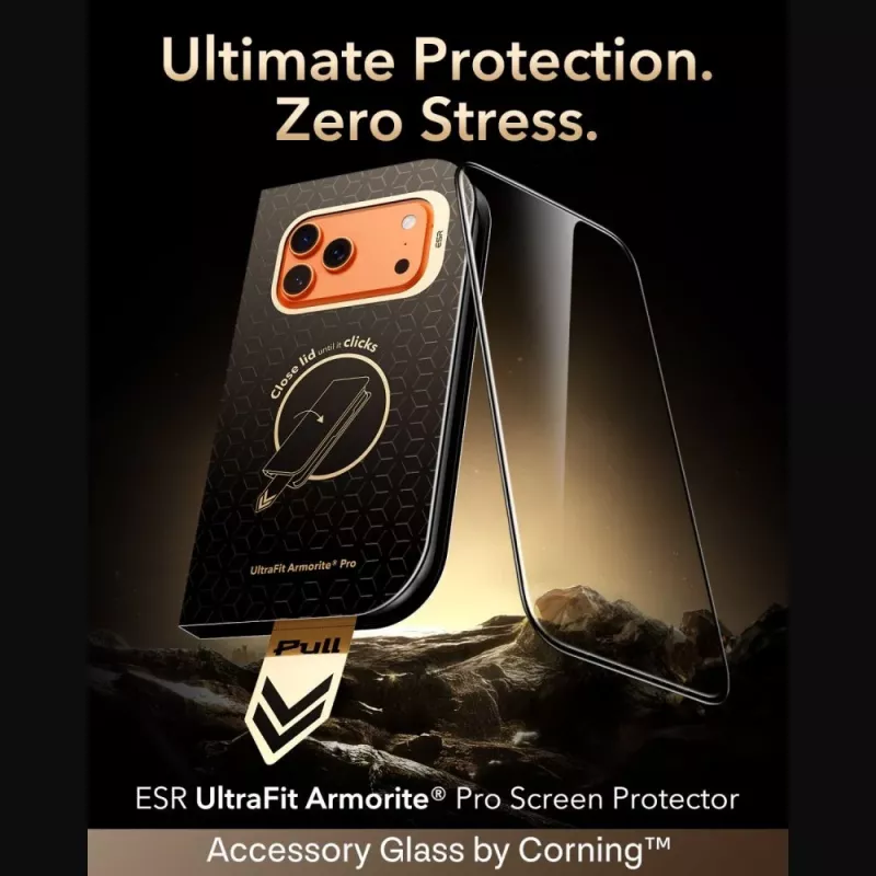 ESR UltraFit Armorite Pro vetro temperato protezione display per iPhone 17 Pro Max / 18 Pro Max - nero