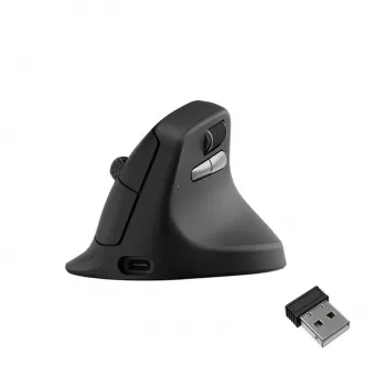 Keychron M5-A29 Verticale PixArt 3311 1K Nero Mouse da Gaming Ergonomico Wireless