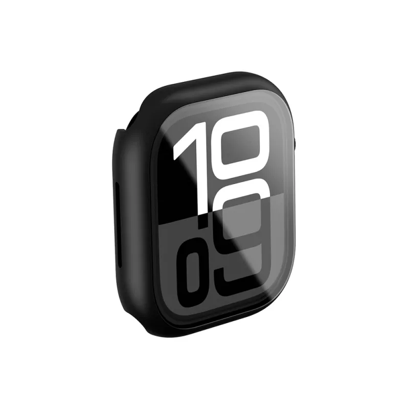 AMAZINGTHING Radix Glass Case con vetro temperato per Apple Watch 46mm, nero