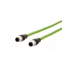 METZ CONNECT cavo patch Ethernet industriale M12 codifica D, 4 poli connettore maschio su connettore maschio, 5m, PUR verde