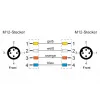 METZ CONNECT cavo patch Ethernet industriale M12 codifica D, 4 poli connettore maschio su connettore maschio, 5m, PUR verde