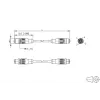 METZ CONNECT cavo patch Ethernet industriale M12 codifica D, 4 poli connettore maschio su connettore maschio, 5m, PUR verde