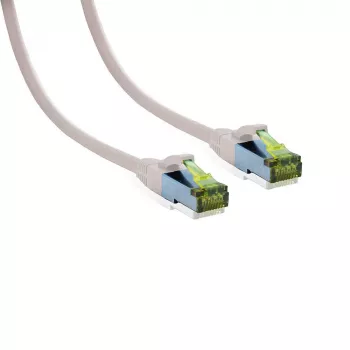 IT-BUDGET cavo patch Cat.6A S/FTP LSZH, 0,5 m, bianco, 10Gbps, PoE+, 600MHz, rame