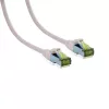 IT-BUDGET cavo patch Cat.6A S/FTP LSZH, 0,5 m, bianco, 10Gbps, PoE+, 600MHz, rame