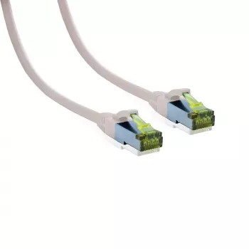 IT-BUDGET cavo patch Cat.6A S/FTP LSZH, 0,5 m, bianco, 10Gbps, PoE+, 600MHz, rame