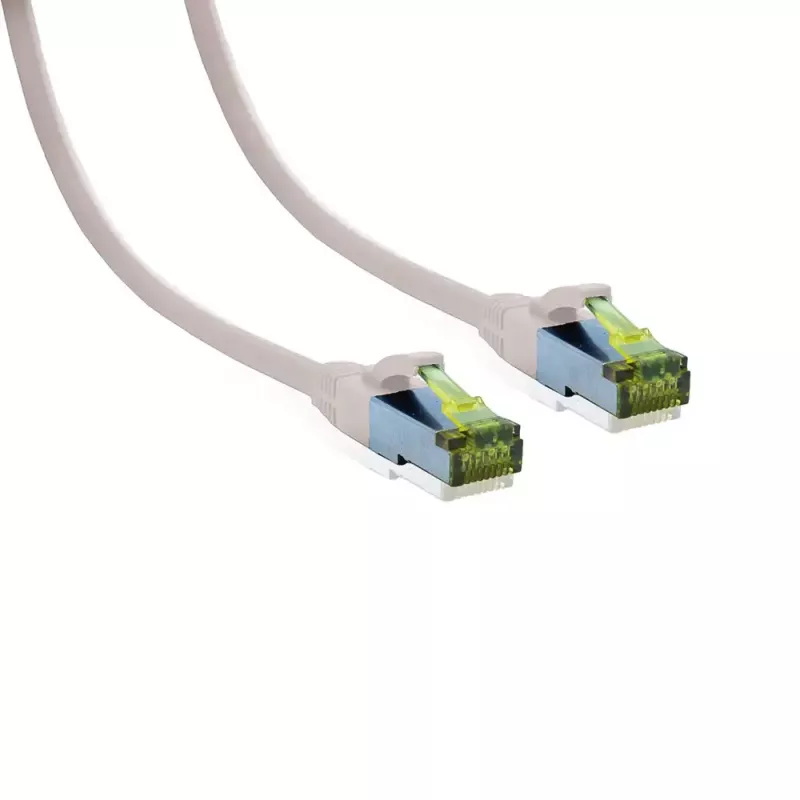 IT-BUDGET cavo patch Cat.6A S/FTP LSZH, 0,5 m, bianco, 10Gbps, PoE+, 600MHz, rame