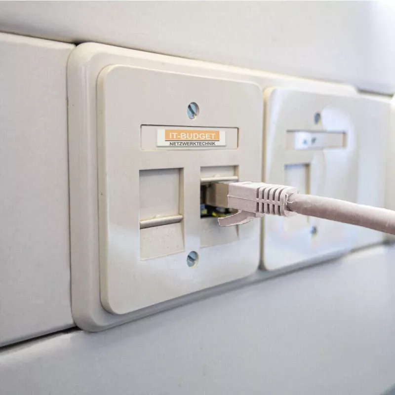 IT-BUDGET cavo patch Cat.6A S/FTP LSZH, 0,5 m, bianco, 10Gbps, PoE+, 600MHz, rame