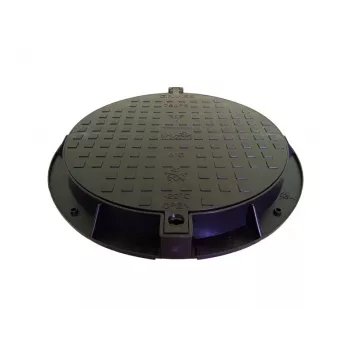 Copertura da giardino per scarico 780PE-B A15 nero HDPE chiusino