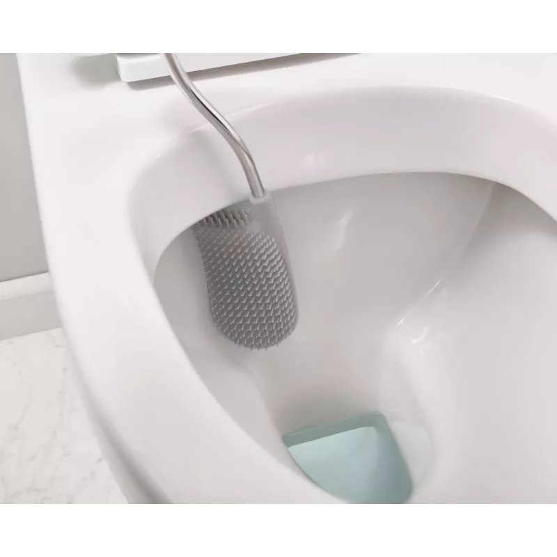 Joseph Joseph Flex set scopino WC con porta scopino, grigio chiaro
