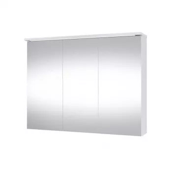 Mobile bagno Domoleti SV 90DL-2 bianco lucido con lavabo in ceramica, 2 cassetti soft-close