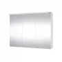 Mobile bagno Domoleti SV 90DL-2 bianco lucido con lavabo in ceramica, 2 cassetti soft-close