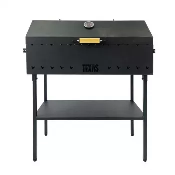 ŠAŠLYKINE MGL-3 TEXASCLUB grill a carbone con coperchio, 80x33x20 cm, nero