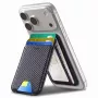 ESR Classic RFID Magnetic Wallet Stand compatibile MagSafe, Carbon Fiber nero
