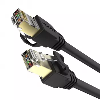 UNITEK Cavo patch Ethernet Cat.7 S/FTP 2,0 m, 10 Gbit/s, 600 MHz, connettori RJ45 placcati oro, nero