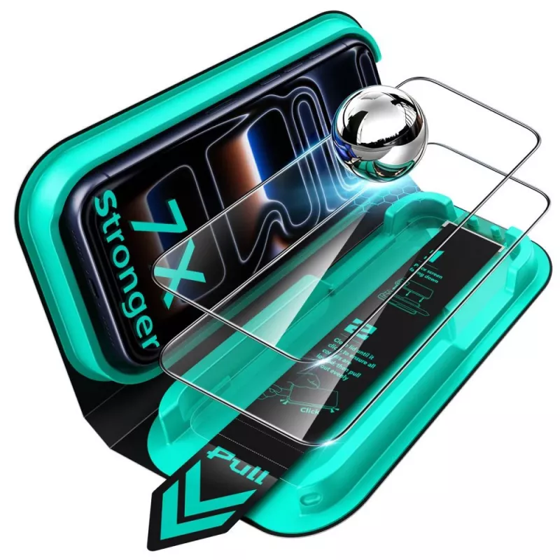 ESR UltraFit Armorite Pellicola protettiva in vetro temperato 2 pezzi per iPhone 17 Pro / 18 Pro – nero
