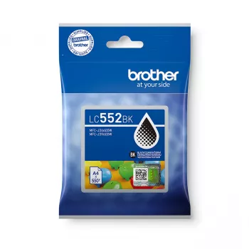Brother LC552BK Cartuccia d'inchiostro nera (600 pagine, a pigmenti, originale)