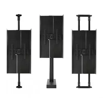 B-TECH AV Copertura posteriore regolabile per display da 55 pollici - nero