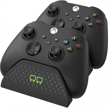 Venom Twin Docking Station per Xbox Series X|S e Xbox One - Doppia stazione di ricarica per controller con 2 batterie ricaricabili NiMH 850 mAh - Indicatori LED - nero