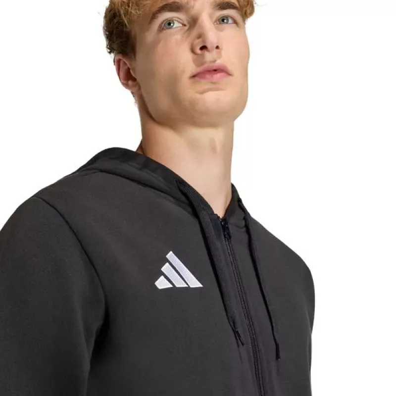 adidas Entrada 26 Felpa con cappuccio full zip uomo nera S