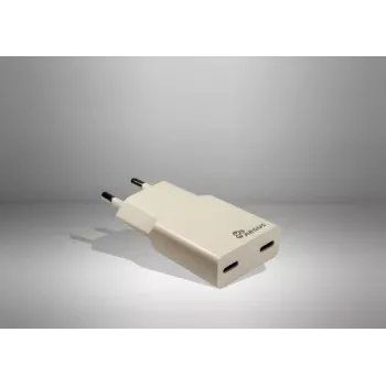 Inter-Tech Argus PD-2136 caricabatterie da parete slim 2x USB-C, 36W