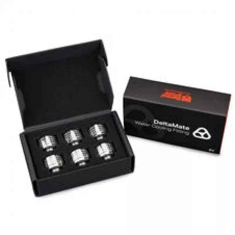 Thermal Grizzly DeltaMate raccordo a compressione, ottone - nichel lucido, ST16, confezione da 6