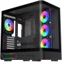 Fortron M581 case mid-tower, nero, vetro temperato panoramico, 4 ventole ARGB