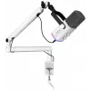 FIFINE TAM8W microfono podcast dinamico XLR/USB con braccio articolato, bianco