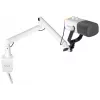 FIFINE TAM8W microfono podcast dinamico XLR/USB con braccio articolato, bianco