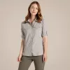 Camicia da viaggio donna Craghoppers NosiLife Adventure LS Shirt III - Soft Mushroom