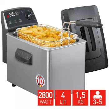 FRITEL TURBO SF Friggitrice 4L 2800W antracite metallizzato/argento
