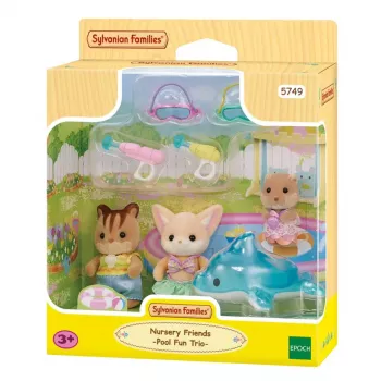 EPOCH Sylvanian Families set di gioco divertimento in piscina amici Adventure Kindergarten