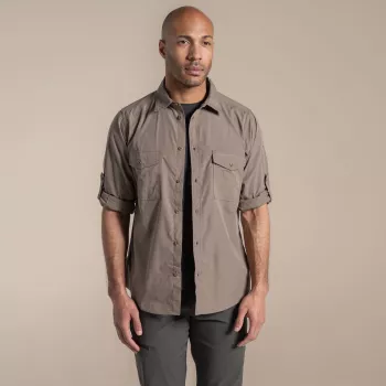Craghoppers Kiwi II camicia a maniche lunghe uomo Pebble XL