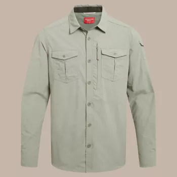 Craghoppers NosiLife Adventure LS Shirt III - camicia da viaggio uomo, Bay Leaf, Medium