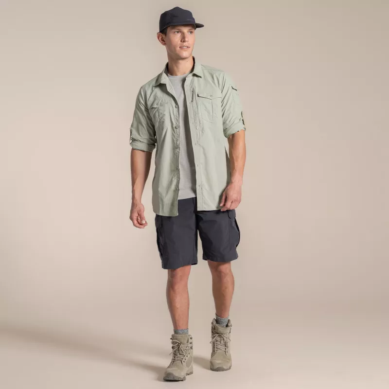Craghoppers NosiLife Adventure LS Shirt III - camicia da viaggio uomo, Bay Leaf, Medium
