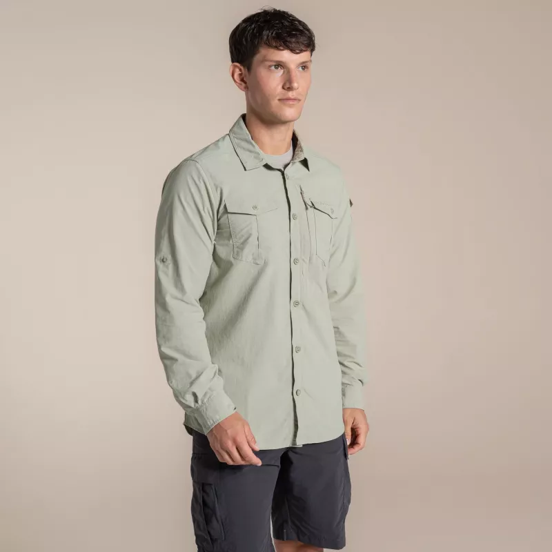 Craghoppers NosiLife Adventure LS Shirt III - camicia da viaggio uomo, Bay Leaf, Medium